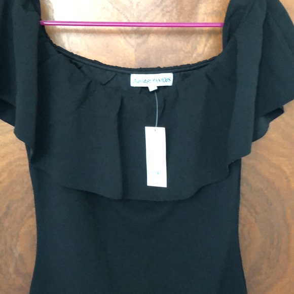 ALMOST FAMOUS BLACK BODY-CON DRESS L (NEW) - Picture 6 of 6